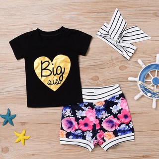 verano niño niños niña floral camiseta tops pantalones cortos ropa traje