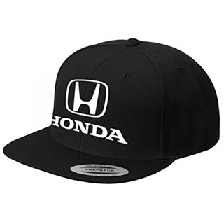 Honda negro ala plana Logo sombrero Hip Hop gorra