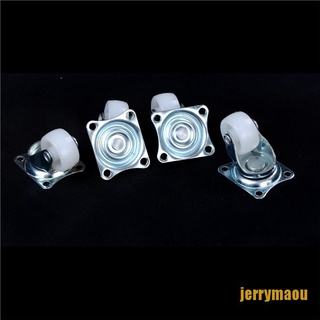 [JERYM] 4 piezas de ruedas giratorias universales de 10 kg ruedas de Nylon blanco PP rueda de Nylon OUEA