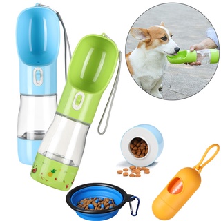 urify viaje cachorro dispensador de alimentos portátil mascota botella de agua perro botella de agua taza de agua al aire libre gato alimentador lento tazón 2 en 1 contenedor de almacenamiento (7)