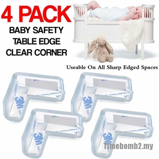 [TIME2] 4 x muebles de goma transparente borde de esquina mesa cojín protector protector bebé