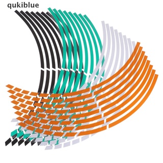 Qukiblue Motorcycle car wheel rim 16 reflective strips 17"-19" stripe tape decal stickers CL