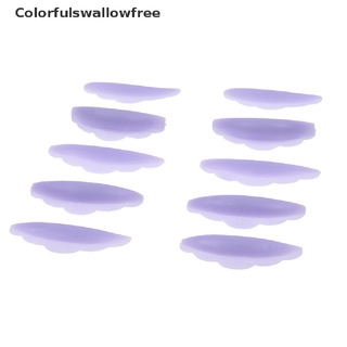 colorfulswallowfree 5 pares de pestañas perming almohadilla de silicona rizador varillas de elevación de pestañas escudo herramienta parches belle