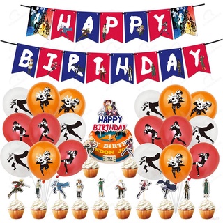 naruto boruto anime tema fiesta decoración conjunto bandera torta topper globo niños bebé regalo de cumpleaños fiesta necesidades de fiesta suministros