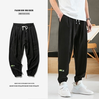 Los hombres de verano suelto coreano tendencia casual pantalones deportivos pantalones de trotar de la marca de moda de gran tamaño pantalones M-8XL