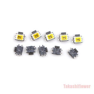 Takashiflower 10pcs YD-3414 4Pin SMD tortuga tipo táctil botón de interruptor lateral de encendido