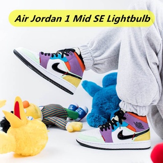 108 colores nike air jordan 1 mid se lightbulb high top board zapatos de fondo plano casual zapatillas de deporte para hombres y mujeres zapatos de deporte