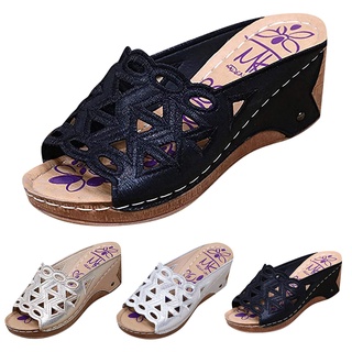 [QSDALEN] mujeres sandalias de cuña plataforma antideslizante zapatos de playa de corte abierto, dedo del pie abierto zapatos casuales