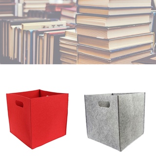 shan - cubo de almacenamiento plegable con doble asas, fieltro, cesta para armario, organizador de juguetes (5)