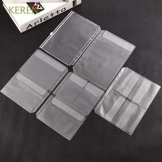 Keren con Etiqueta De 6 agujeros con agua bolsa organizadora De tarjetas De Ticket A5 A6 tamaño De bolsillos sueltos bolsas De hoja