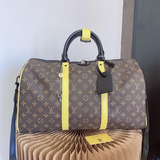 Bolsa de viaje Louis Vuitton Keppall, bolsa de aeropuerto, bolso de mano, material original de fábrica, productos de alta gama, con recibo, número de artículo del mostrador M45866 especificaciones: 47.28