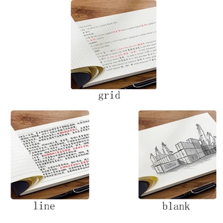 Soft Notebook Grid líneas en blanco B5 grueso Simple bloc de notas cruz páginas (7)