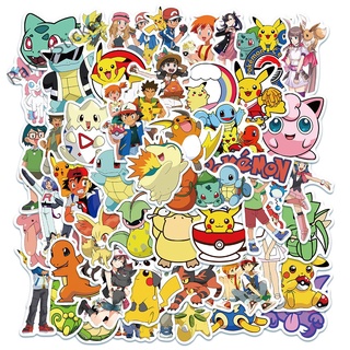 Pokemon Skateboard Equipaje Cuaderno Pegatinas 50pcs