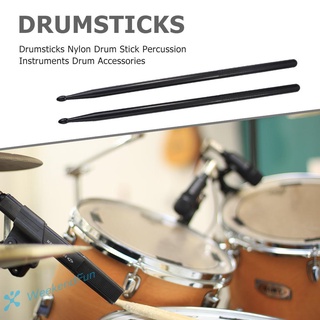 1 par de baquetas de nylon tambor palo de percusión instrumentos accesorios de tambor (2)