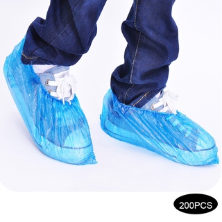 200 fundas de plástico desechables para zapatos, fundas protectoras antideslizantes (2)