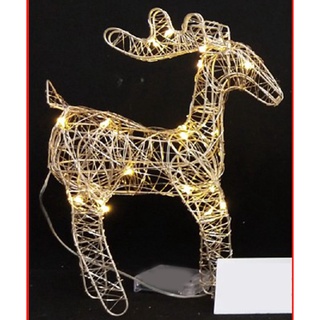 Alambre recubierto de oro Fawn cobre alambre lámpara vid reno navidad ciervo luces (3)