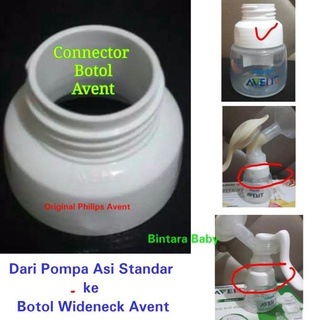 Conector estándar del extractor de leche a Wideneck Avent botella