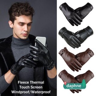 Daphne guantes negros De lana Térmica impermeable impermeables impermeables Para invierno Para hombre