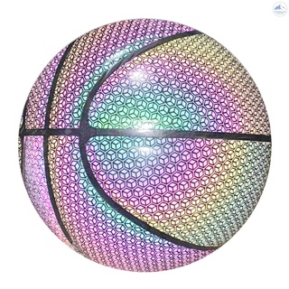 2021 nuevo baloncesto reflectante resistente al desgaste fresco brillante luminoso colorido baloncesto para adultos