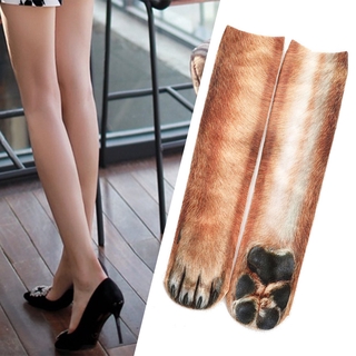 ✨[más]calcetines de Animal Paw con estampado 3d/pies de animales/garra de gato Unisex/tubo adulto/otoño 40cm (1)