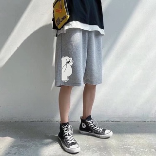 Pantalones Cortos Sueltos Para Hombre De Cinco Puntos Retro Moda Mono Japonés Casual Suelto Hip-Hop Todo-Partido BF Estilo